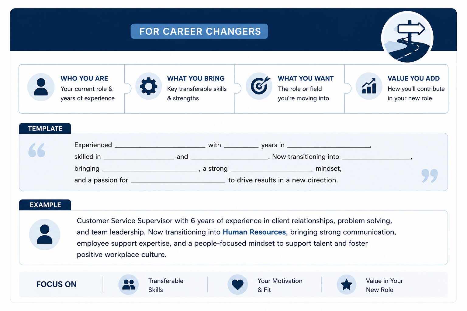 summary for career changers summary for career changers